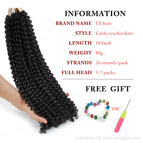 Synthetic Kinky Twist Ombre Twist Crochet Braid Hair Extension Spring Twist Hair